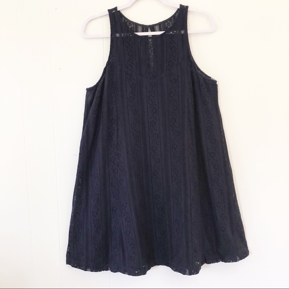 Abercrombie & Fitch Navy Lace Swing Dress